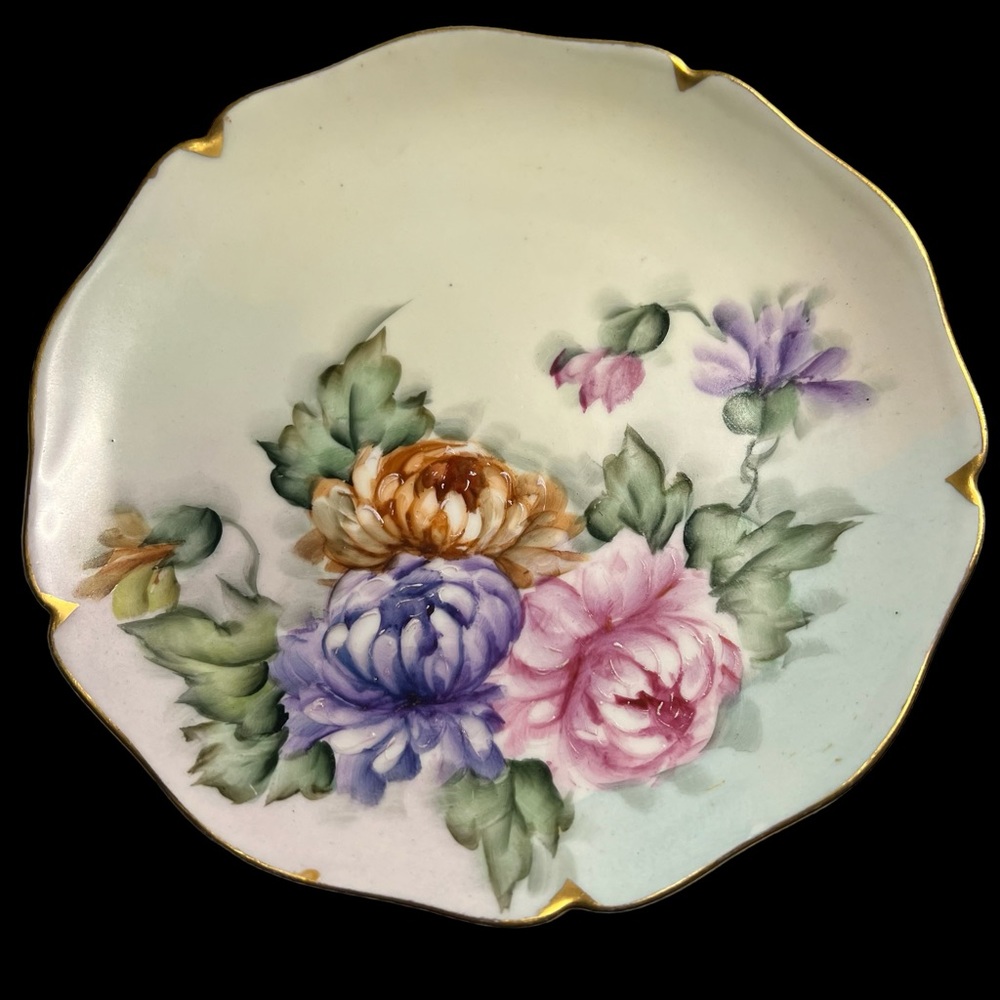 Vintage Freiburg Limoges Hand Painted Dessert Plate